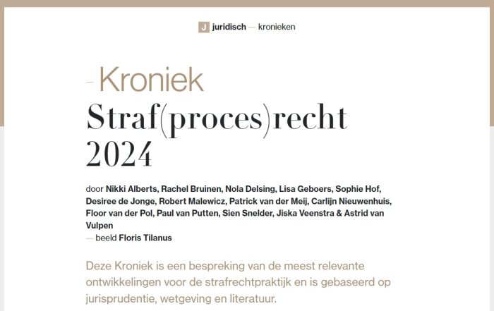 Kroniek 2024 | Cleerdin & Hamer Advocaten