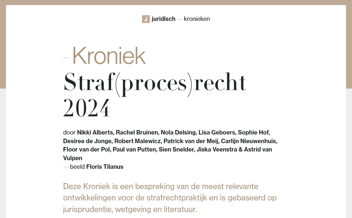 Kroniek 2024 | Cleerdin & Hamer Advocaten